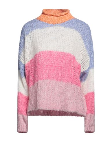 Vanessa Scott Woman Turtleneck Orange Size Onesize Acrylic, Polyamide, Wool, Mohair Wool