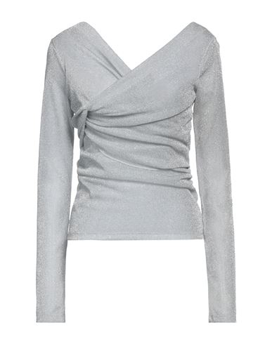 Shop Msgm Woman Sweater Silver Size 4 Polyester