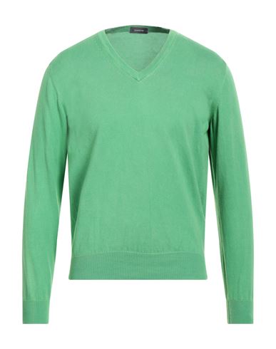 Rossopuro Man Sweater Green Size 4 Cotton