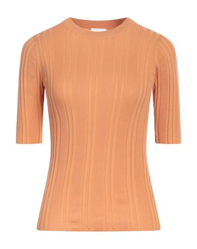 Fub Woman Sweater Apricot Size L Organic Cotton In Orange