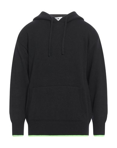 Msgm Man Sweater Black Size Xl Wool, Cashmere