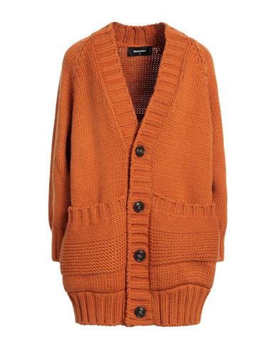 Dsquared2 Woman Cardigan Orange Size Xs Virgin Wool