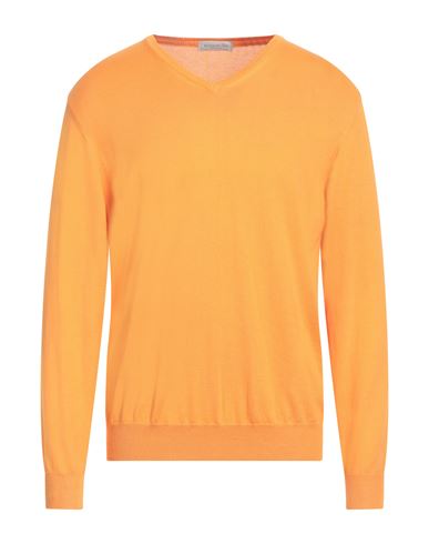 Rossopuro Man Sweater Mandarin Size 4 Cotton In Mandarin