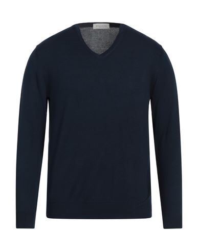 Rossopuro Man Sweater Midnight Blue Size 3 Cotton In Blue