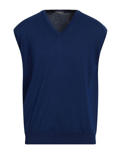 Rossopuro Man Sweater Blue Size 6 Cotton