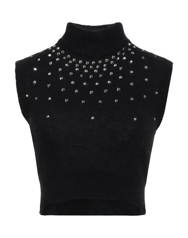 Alessandra Rich Woman Turtleneck Black Size 2 Mohair Wool, Wool, Polyamide, Econyl, Glass In Black