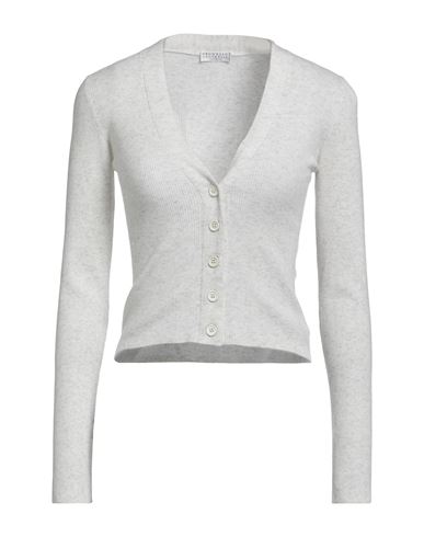 Brunello Cucinelli Woman Cardigan Light Grey Size Xs Cashmere, Viscose, Polyester