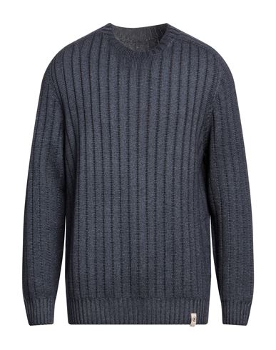 H953 Man Sweater Navy Blue Size 46 Merino Wool