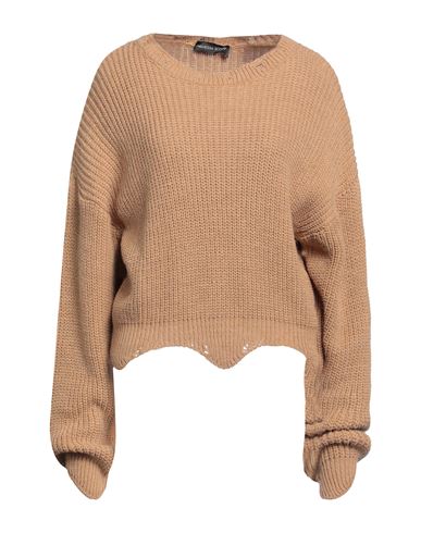 Vanessa Scott Woman Sweater Camel Size M Acrylic, Wool, Viscose, Alpaca Wool In Neutral