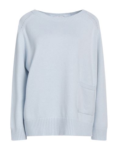 Gran Sasso Woman Sweater Sky Blue Size 6 Virgin Wool, Viscose, Cashmere