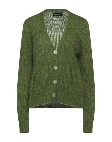 Vanessa Scott Woman Cardigan Military Green Size Onesize Acrylic, Polyamide, Mohair Wool