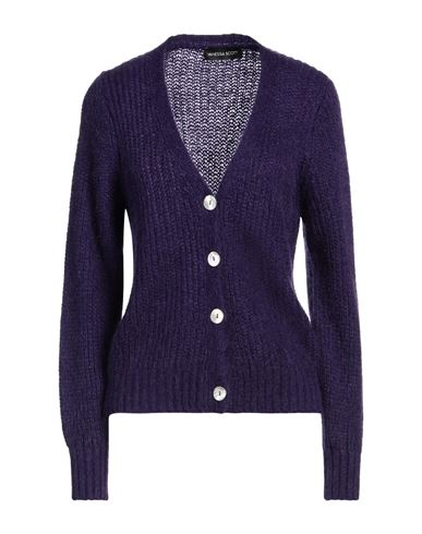 Shop Vanessa Scott Woman Cardigan Purple Size Onesize Acrylic, Polyamide, Mohair Wool