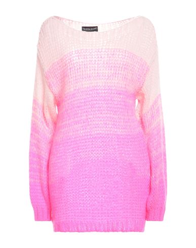 Vanessa Scott Woman Sweater Fuchsia Size M/l Acrylic, Polyamide, Wool, Mohair Wool In Pink
