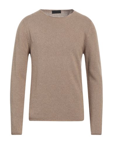 Lucques Man Sweater Camel Size 42 Merino Wool, Viscose, Polyamide, Cashmere In Beige