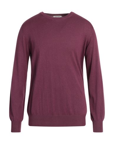 Kangra Cashmere Kangra Man Sweater Garnet Size 38 Cashmere In Purple