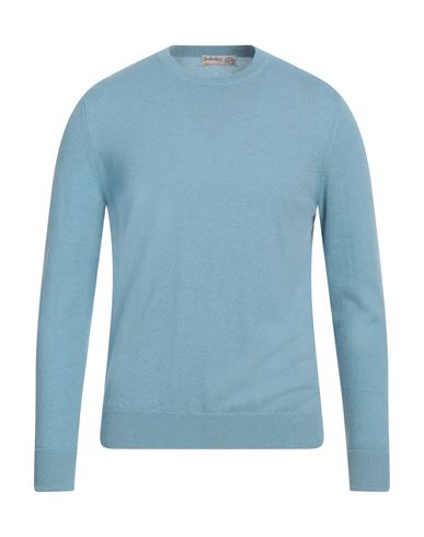 Ballantyne Man Sweater Pastel Blue Size 40 Cashmere In Blue