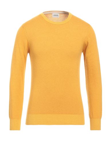 Berna Man Sweater Ocher Size S Wool, Viscose, Polyamide, Cashmere In Yellow