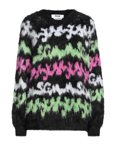 Msgm Woman Sweater Black Size M Polyamide