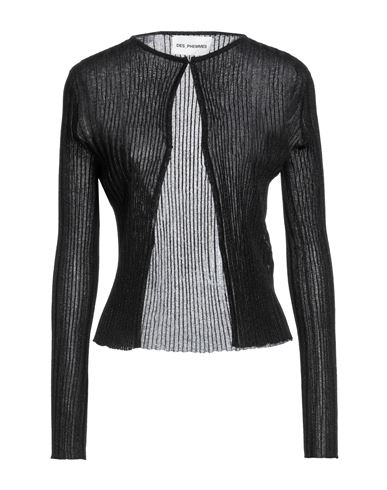 Des Phemmes Des_phemmes Woman Cardigan Black Size 6 Viscose, Polyester, Metallic Polyester