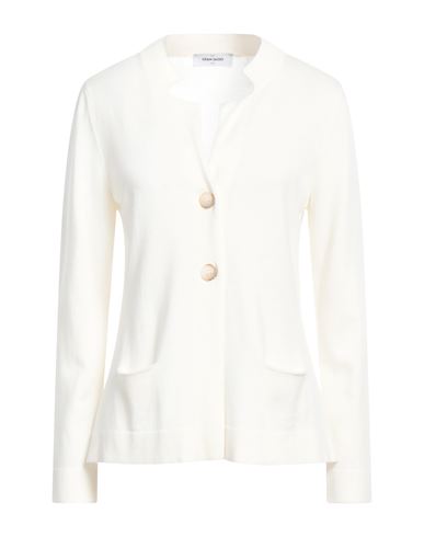 Gran Sasso Woman Cardigan Ivory Size 6 Virgin Wool, Viscose, Cashmere