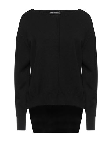Vanessa Scott Woman Sweater Black Size Onesize Viscose, Polyester, Polyamide