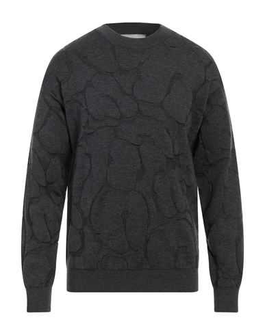 Lucques Man Sweater Lead Size 38 Wool, Polypropylene In Grey