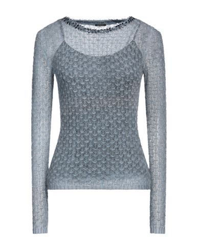 Ermanno Scervino Woman Sweater Slate Blue Size 2 Polyamide, Mohair Wool, Wool, Silk