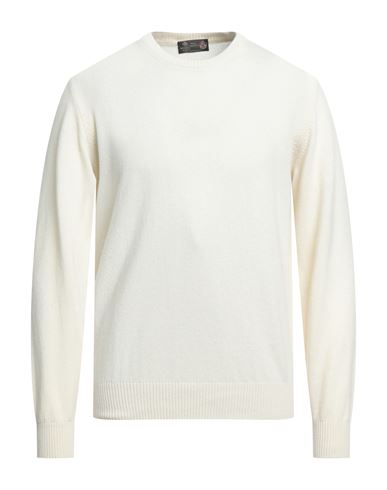 Shop Luigi Borrelli Napoli Man Sweater Off White Size 48 Cashmere