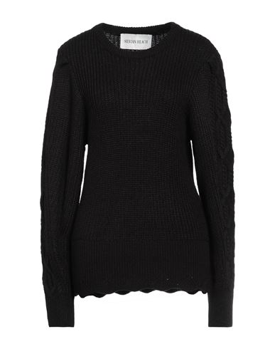 Silvian Heach Woman Sweater Navy Blue Size M Viscose, Polyester, Nylon In Black