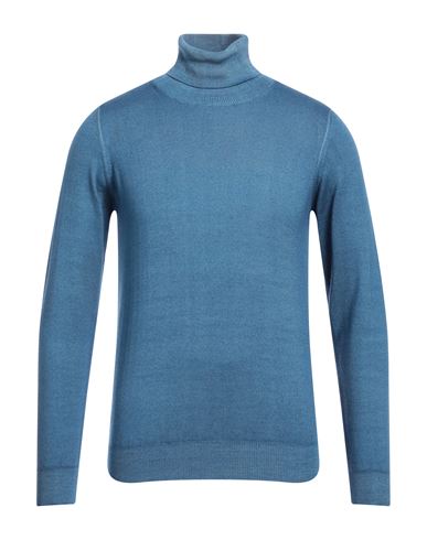Jeordie's Man Turtleneck Pastel Blue Size S Merino Wool