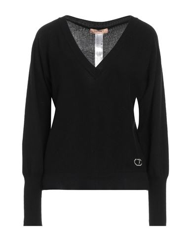 Twinset Woman Sweater Black Size M Virgin Wool, Cashmere