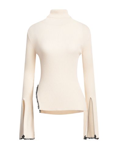 Simona Corsellini Woman Turtleneck Off White Size Xs Viscose, Polyester