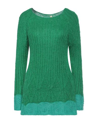 Lfdl La Fabbrica Della Lana Woman Sweater Green Size S Acrylic, Polyamide, Mohair Wool