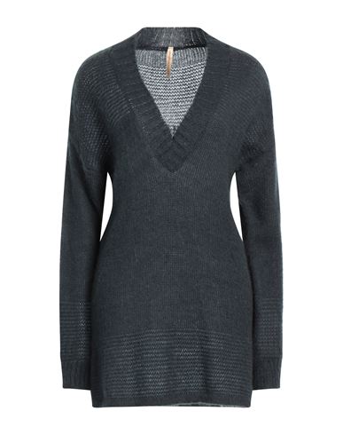 Lfdl La Fabbrica Della Lana Woman Sweater Midnight Blue Size L Acrylic, Polyamide, Mohair Wool