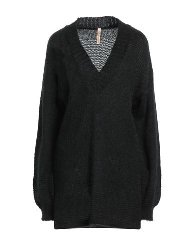 Lfdl La Fabbrica Della Lana Woman Sweater Black Size L Acrylic, Polyamide, Mohair Wool