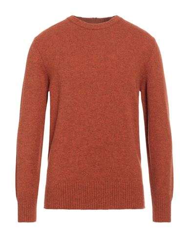 Shop +39 Masq Man Sweater Rust Size 42 Wool In Red