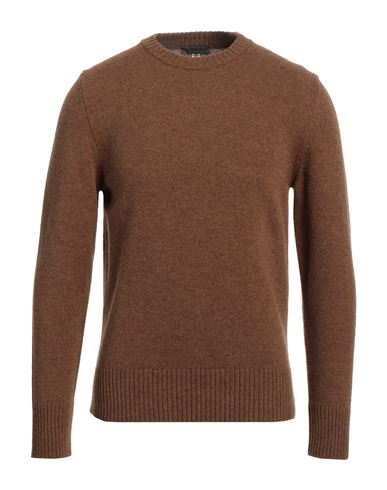 Shop +39 Masq Man Sweater Camel Size 44 Wool In Beige