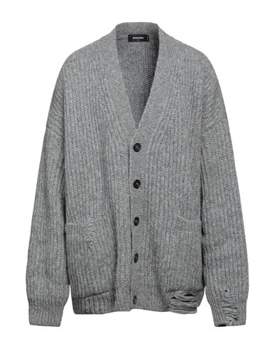 Shop Dsquared2 Man Cardigan Grey Size S Alpaca Wool, Polyamide, Wool