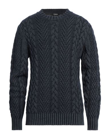 +39 Masq Man Sweater Navy Size 42 Wool, Polyamide In Navy Blue