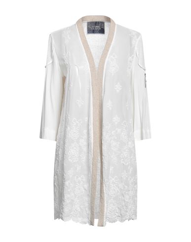 Elisa Cavaletti By Daniela Dallavalle Woman Cardigan White Size 8 Polyester, Cotton, Viscose, Metall