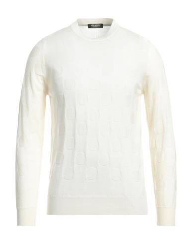 Shop +39 Masq Man Sweater Off White Size 42 Merino Wool