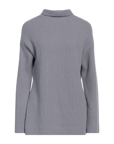 Jucca Woman Turtleneck Slate Blue Size S Wool, Polyamide, Cashmere In Grey