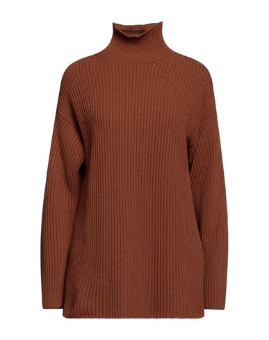 Jucca Woman Turtleneck Brown Size S Wool, Polyamide, Cashmere