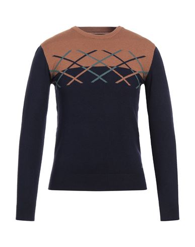 Yes Zee By Essenza Man Sweater Dark Purple Size L Polyamide, Acrylic, Wool, Polyester