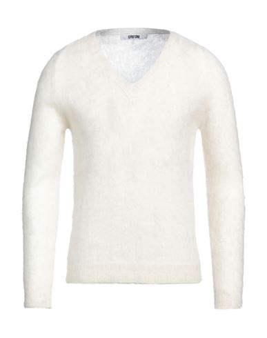 Mauro Grifoni Grifoni Man Sweater Ivory Size 44 Polyamide, Alpaca Wool, Mohair Wool In White
