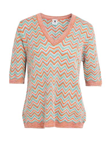 M Missoni Woman Sweater Orange Size Xl Mohair Wool, Viscose, Wool, Polyamide In Orange