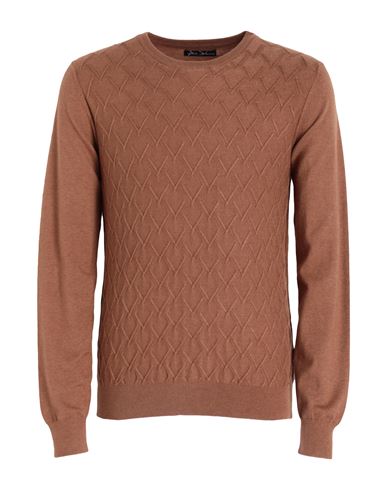Yes Zee By Essenza Man Sweater Camel Size S Polyamide, Acrylic, Wool, Polyester In Beige