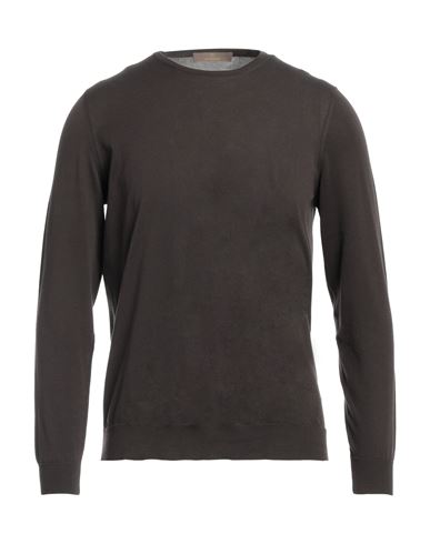 Cruciani Man Sweater Dark Brown Size 40 Cotton