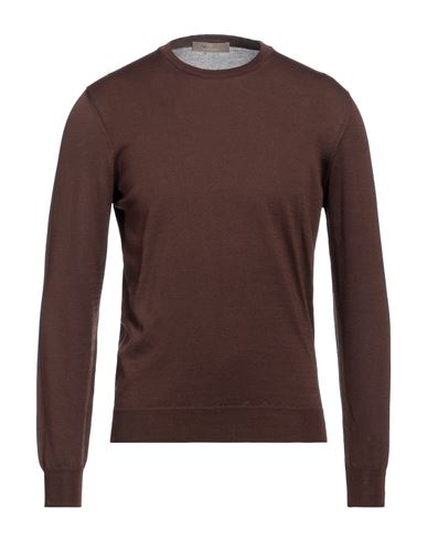 Cruciani Man Sweater Brown Size 46 Cotton