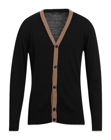 Kaos Man Cardigan Black Size L Polyamide, Wool, Viscose, Cashmere